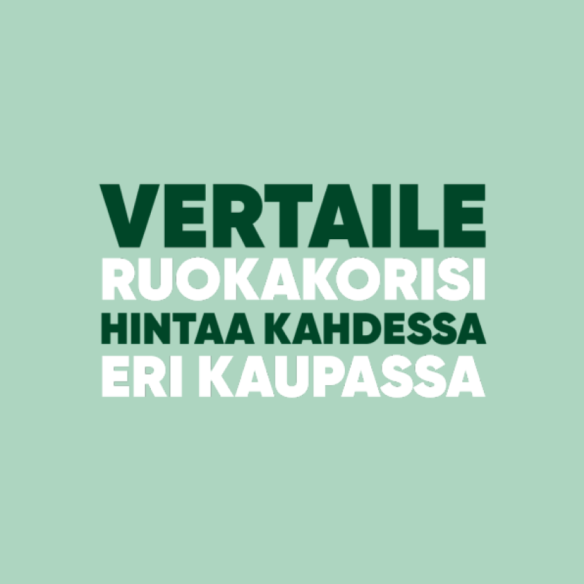 Vertaile ruokakorisi hintaa kahdessa eri kaupassa